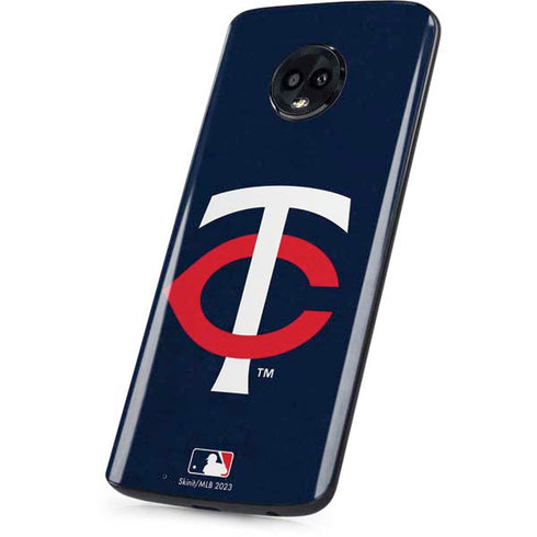 MLB Minnesota Twins - Solid Distressed Moto G6 Skin