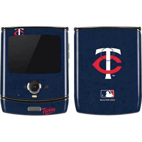 MLB Minnesota Twins - Solid Distressed Motorola RAZR Skin