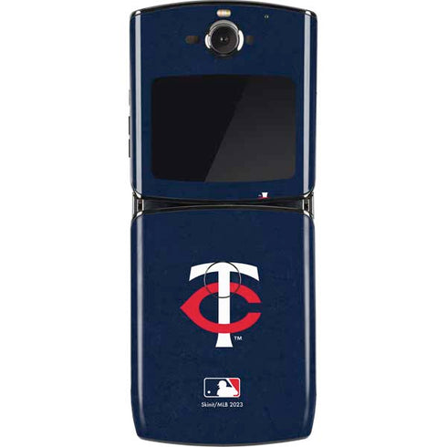 MLB Minnesota Twins - Solid Distressed Motorola RAZR Skin