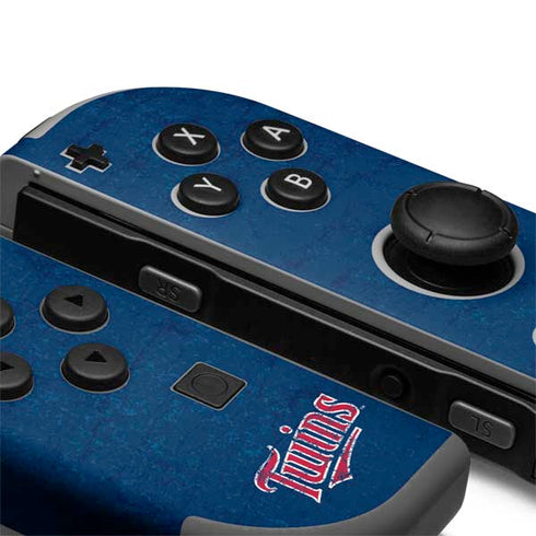 MLB Minnesota Twins - Solid Distressed Nintendo Joy-Con (L/R) Controller Skin