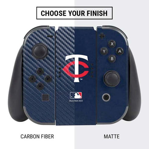 MLB Minnesota Twins - Solid Distressed Nintendo Switch Bundle Skin