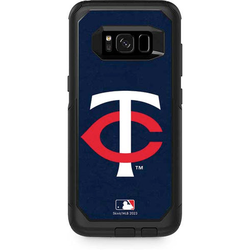 MLB Minnesota Twins - Solid Distressed Otterbox Commuter Galaxy Skin