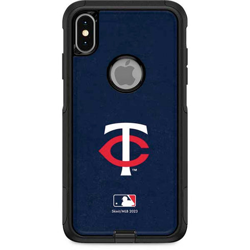 MLB Minnesota Twins - Solid Distressed Otterbox Commuter iPhone Skin
