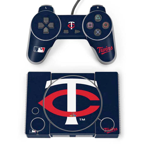 MLB Minnesota Twins - Solid Distressed PlayStation Classic Bundle Skin