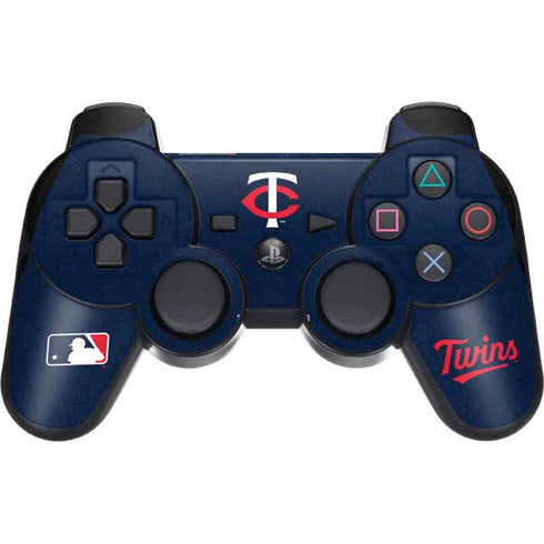 MLB Minnesota Twins - Solid Distressed PS3 Dual Shock wireless controller Skin