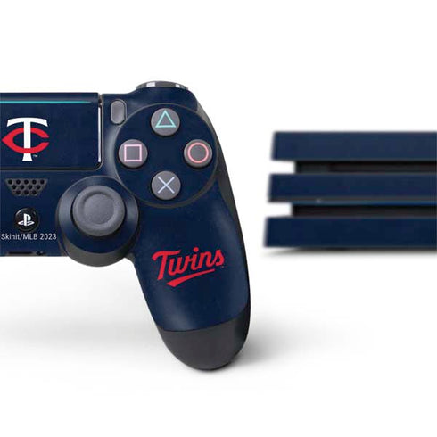 MLB Minnesota Twins - Solid Distressed PS4 Pro Bundle Skin