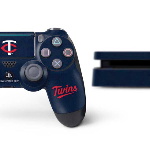 MLB Minnesota Twins - Solid Distressed PS4 Slim Bundle Skin