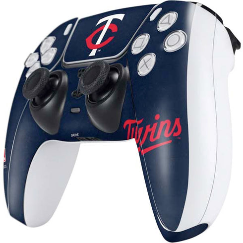 MLB Minnesota Twins - Solid Distressed PS5 Controller Skin