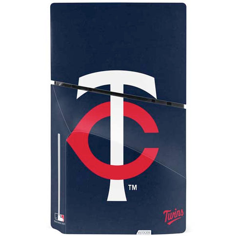 MLB Minnesota Twins - Solid Distressed PS5 Slim Disk Console Skin
