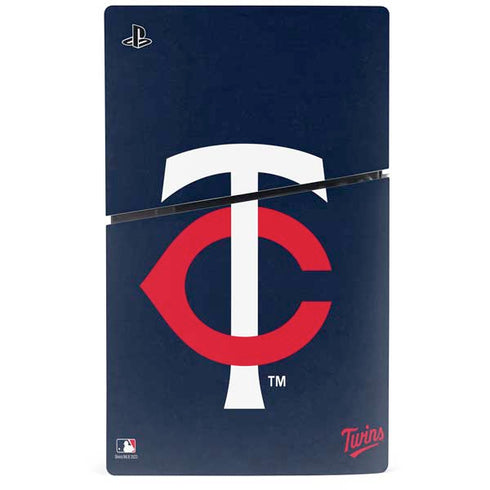 MLB Minnesota Twins - Solid Distressed PS5 Slim Digital Edition Bundle Skin