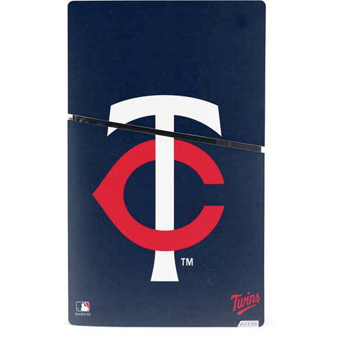 MLB Minnesota Twins - Solid Distressed PS5 Slim Digital Edition Bundle Skin