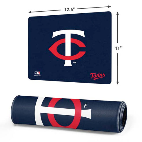 MLB Minnesota Twins - Solid Distressed Gaming Mouse Pad