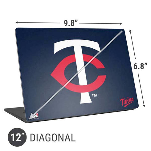 MLB Minnesota Twins - Solid Distressed Universal Laptop 12in (9.8 x 6.8in) Skin