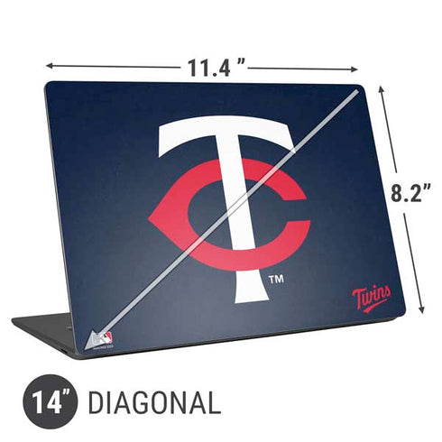 MLB Minnesota Twins - Solid Distressed Universal Laptop 14in (11.4 x 8.2in) Skin