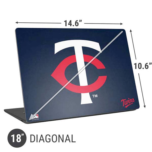MLB Minnesota Twins - Solid Distressed Universal Laptop 18in (14.6 x 10.6in) Skin