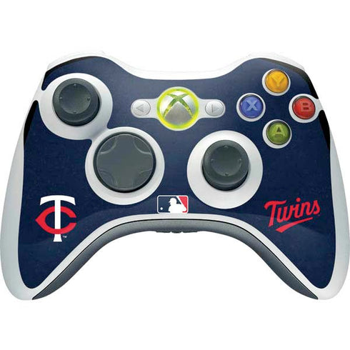 MLB Minnesota Twins - Solid Distressed Xbox 360 Wireless Controller Skin