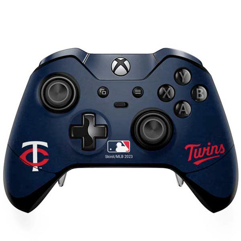MLB Minnesota Twins - Solid Distressed Xbox One Elite Controller Skin