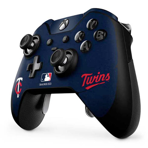 MLB Minnesota Twins - Solid Distressed Xbox One Elite Controller Skin