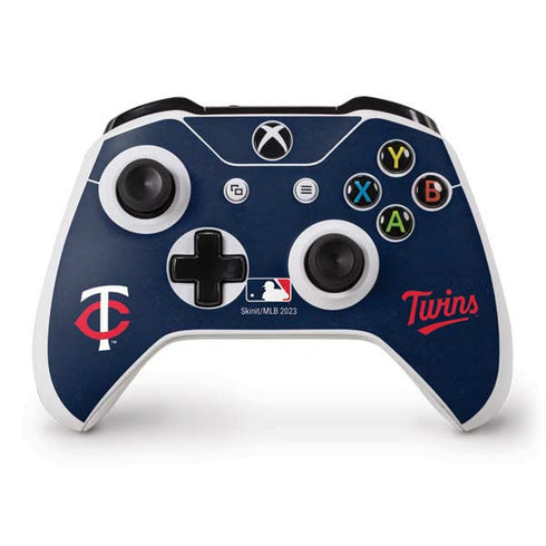 MLB Minnesota Twins - Solid Distressed Xbox One S Controller Skin