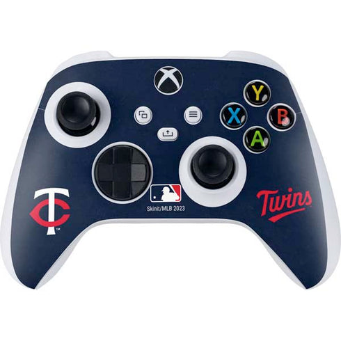 MLB Minnesota Twins - Solid Distressed Xbox Series S Controller Skin