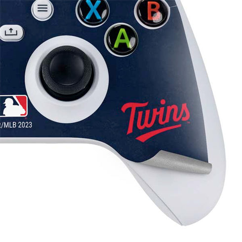 MLB Minnesota Twins - Solid Distressed Xbox Series S Controller Skin