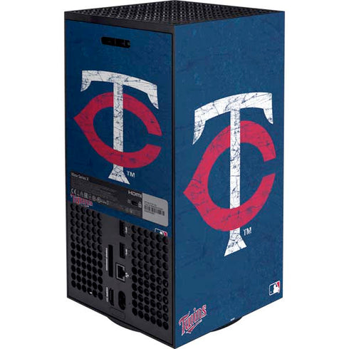 MLB Minnesota Twins - Solid Distressed Xbox Series X Bundle Skin
