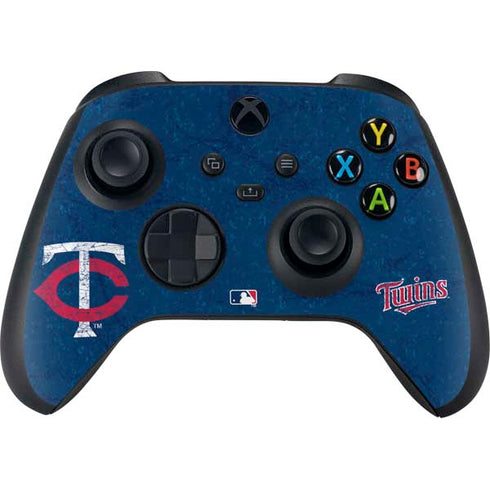 MLB Minnesota Twins - Solid Distressed Xbox Series X Bundle Skin