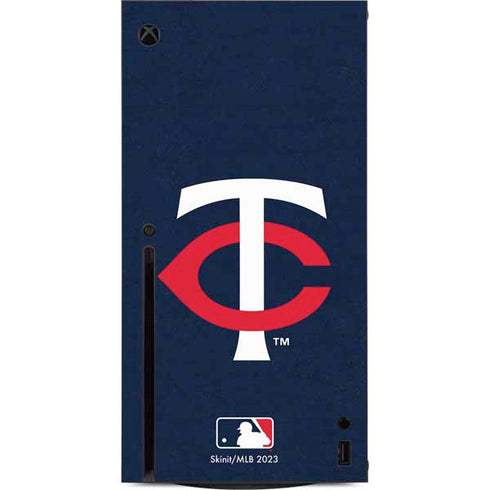 MLB Minnesota Twins - Solid Distressed Xbox Series X Console Skin