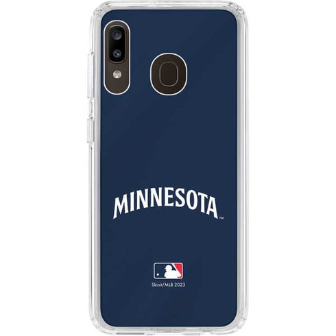 MLB Minnesota Twins Alternate/Away Jersey Galaxy A20 Clear Case