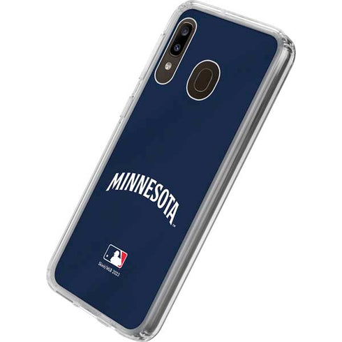 MLB Minnesota Twins Alternate/Away Jersey Galaxy A20 Clear Case