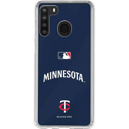 MLB Minnesota Twins Alternate/Away Jersey Galaxy A21 Clear Case