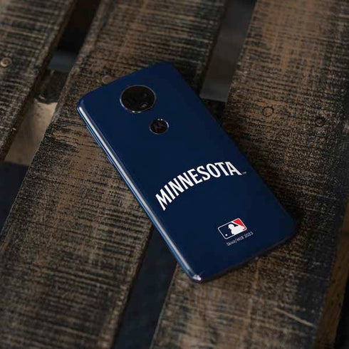 MLB Minnesota Twins Alternate/Away Jersey Moto E5 Plus Skin