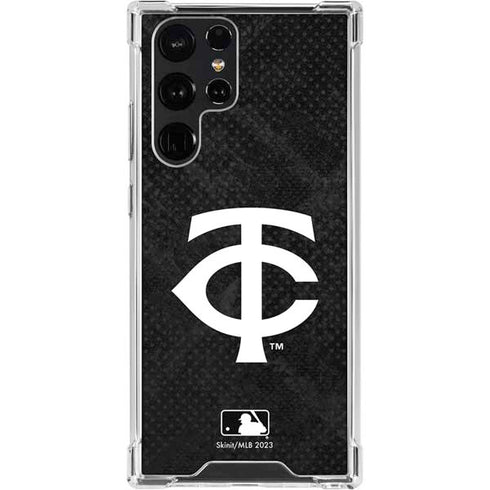 MLB Minnesota Twins Dark Wash Galaxy S22 Ultra Clear Case