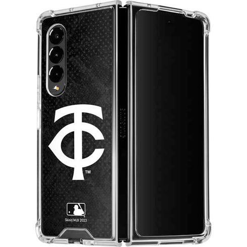 MLB Minnesota Twins Dark Wash Galaxy Z Fold4 5G Clear Case