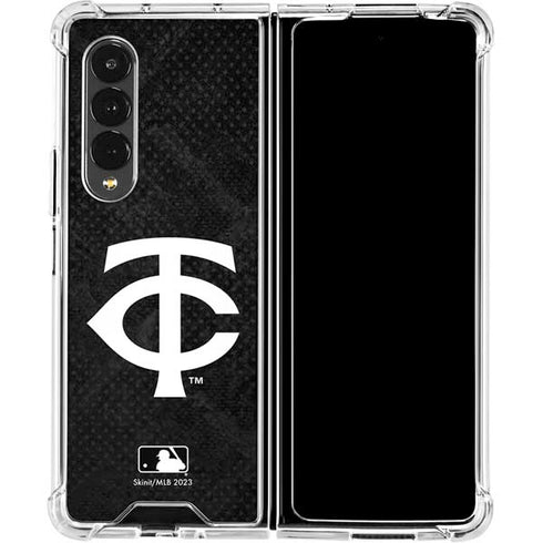 MLB Minnesota Twins Dark Wash Galaxy Z Fold4 5G Clear Case