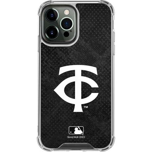 MLB Minnesota Twins Dark Wash iPhone 13 Pro Max Clear Case