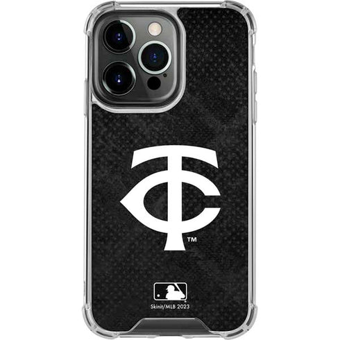 MLB Minnesota Twins Dark Wash iPhone 14 Pro Clear Case