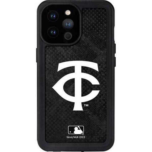 MLB Minnesota Twins Dark Wash iPhone 14 Pro Max Waterproof Case