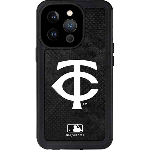 MLB Minnesota Twins Dark Wash iPhone 14 Pro Waterproof Case
