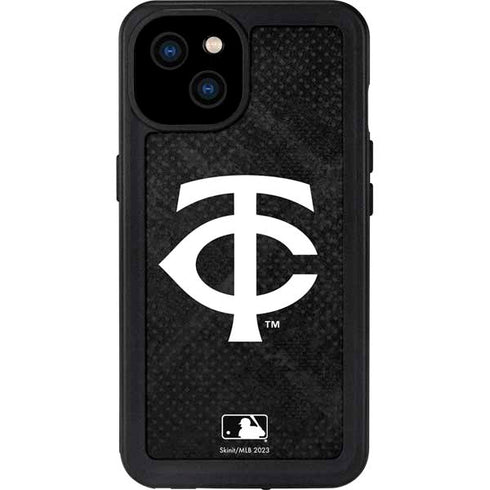 MLB Minnesota Twins Dark Wash iPhone 15 Plus Waterproof Case