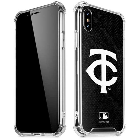 MLB Minnesota Twins Dark Wash iPhone XS Max Clear Case