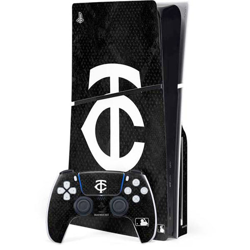 MLB Minnesota Twins Dark Wash PS5 Slim Disk Bundle Skin