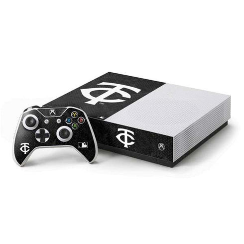 MLB Minnesota Twins Dark Wash Xbox One S All-Digital Edition Bundle Skin