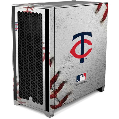 MLB Minnesota Twins Game Ball Corsair 4000D Tempered Glass Mid-Tower ATX Case Skin