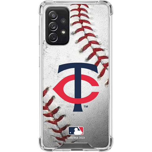 MLB Minnesota Twins Game Ball Galaxy A72 5G Clear Case