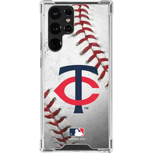 MLB Minnesota Twins Game Ball Galaxy S22 Ultra Clear Case
