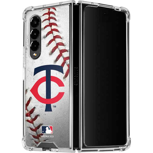 MLB Minnesota Twins Game Ball Galaxy Z Fold4 5G Clear Case