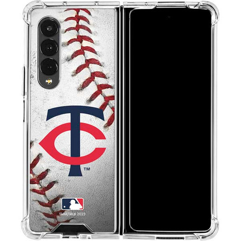 MLB Minnesota Twins Game Ball Galaxy Z Fold4 5G Clear Case