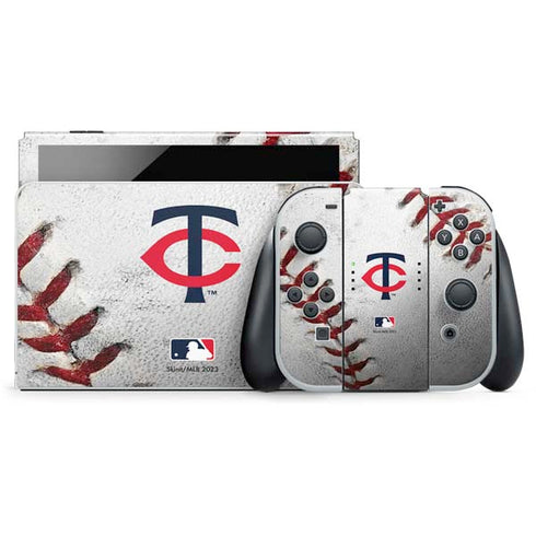 MLB Minnesota Twins Game Ball Nintendo Switch OLED (2021) Skin