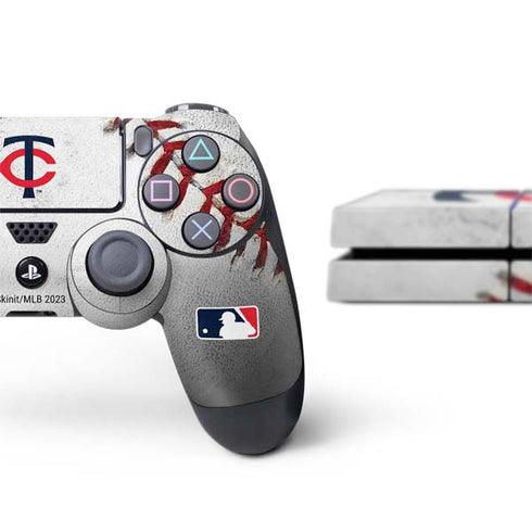 MLB Minnesota Twins Game Ball PS4 Console and Controller Bundle Skin